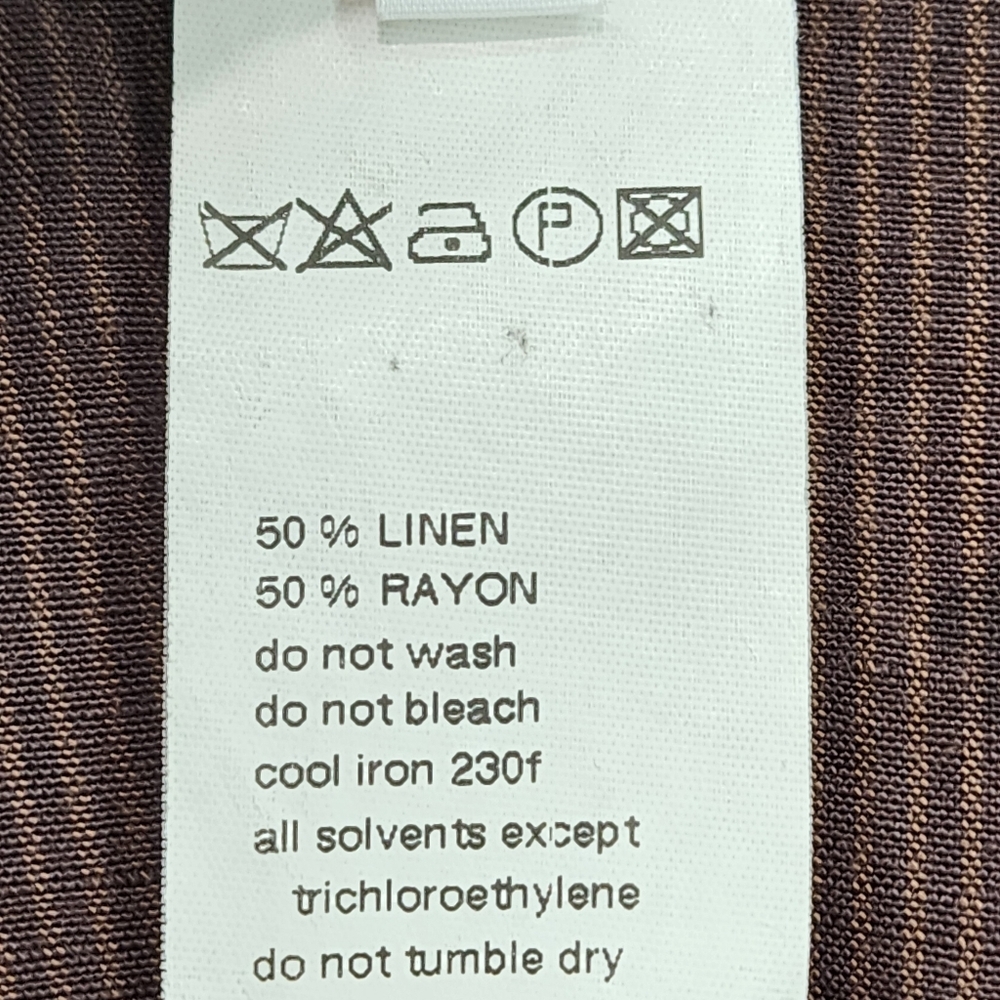 Lilith Women's Linen Blend Pinstripes Button Front Top - Picture 6 of 6